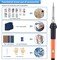 Wood Burning Kit for Adults with Gloves, 130pcs Wood Burning Pen Tool Set with Adjustable Temperature 200~450 °C Switch Pyrography Pen Kit for Embossing Carving Soldering